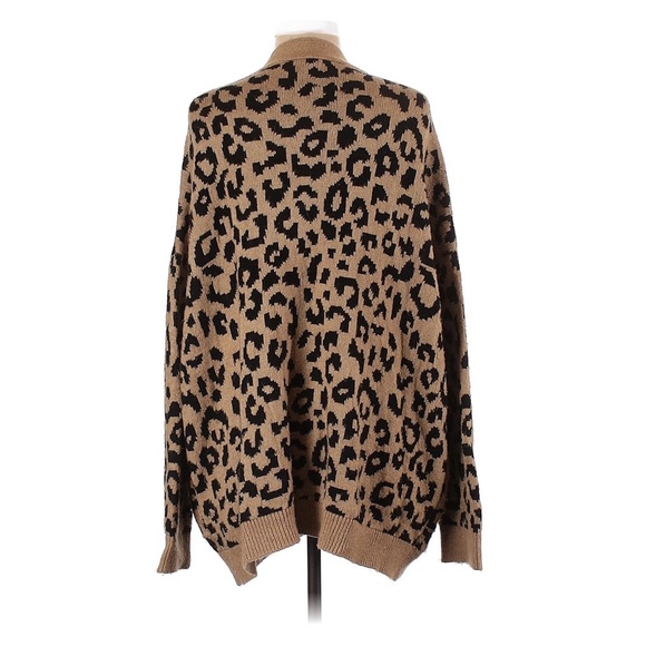 ZARA Oversize Animal Print Leopard Cardigan - Picture 3 of 6